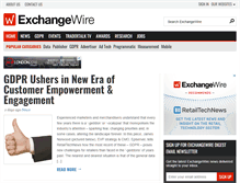 Tablet Screenshot of exchangewire.com